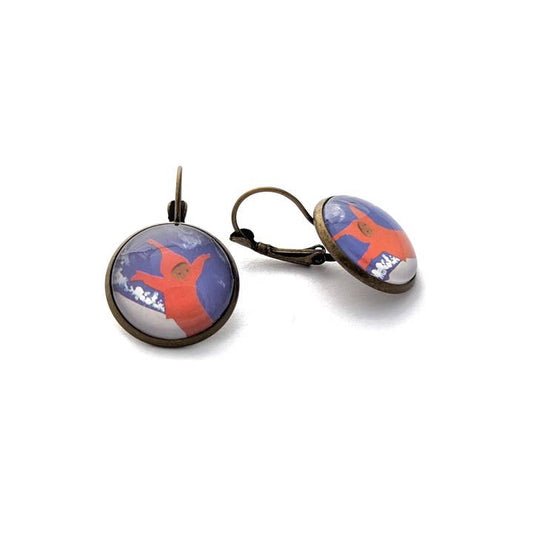 Postage Stamp Earrings - 2017 USA The Snowy Day (Sliding)