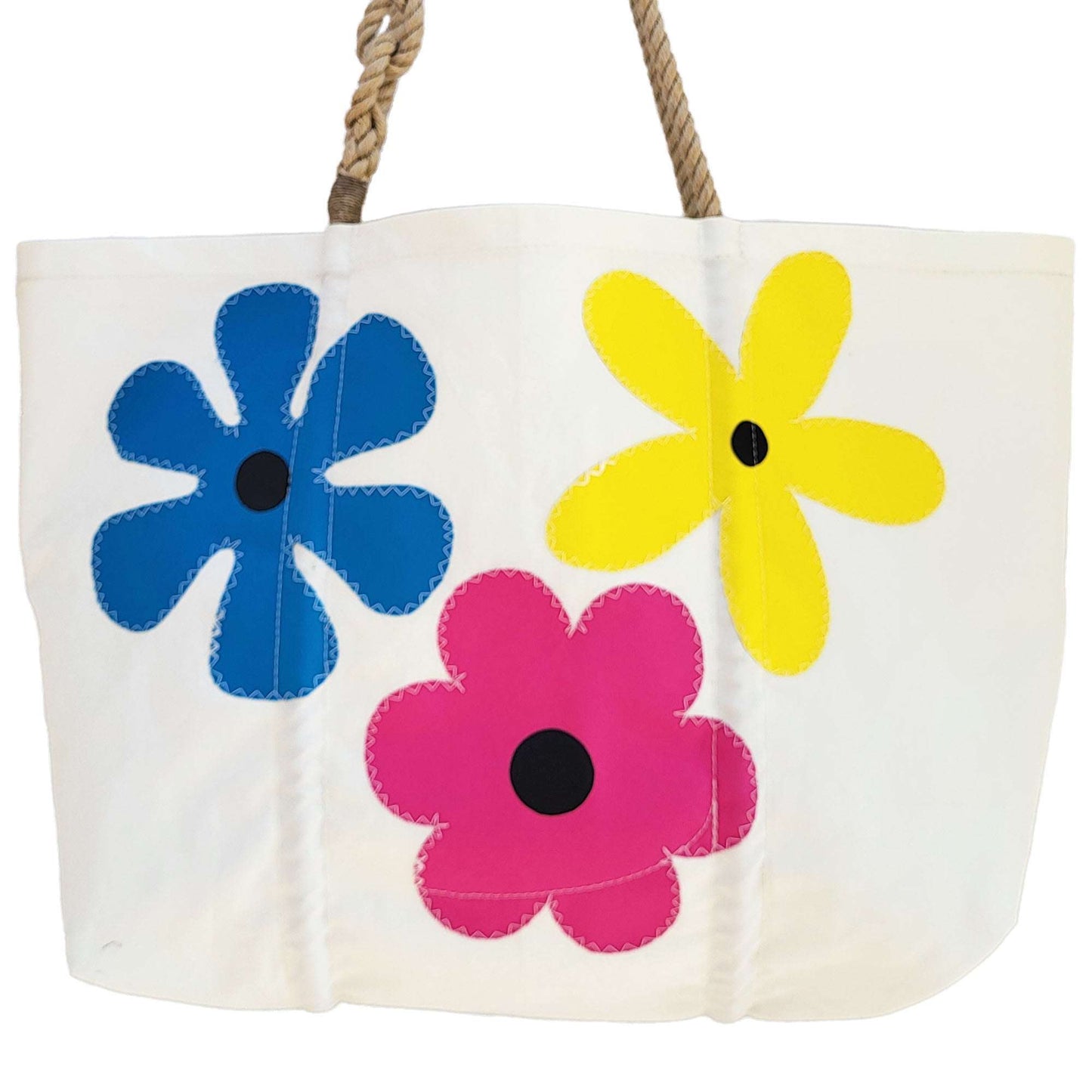 Sailcloth Large Tote Bag - Flowers