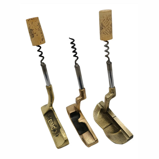 Golf Club Corkscrew - Brass Putter