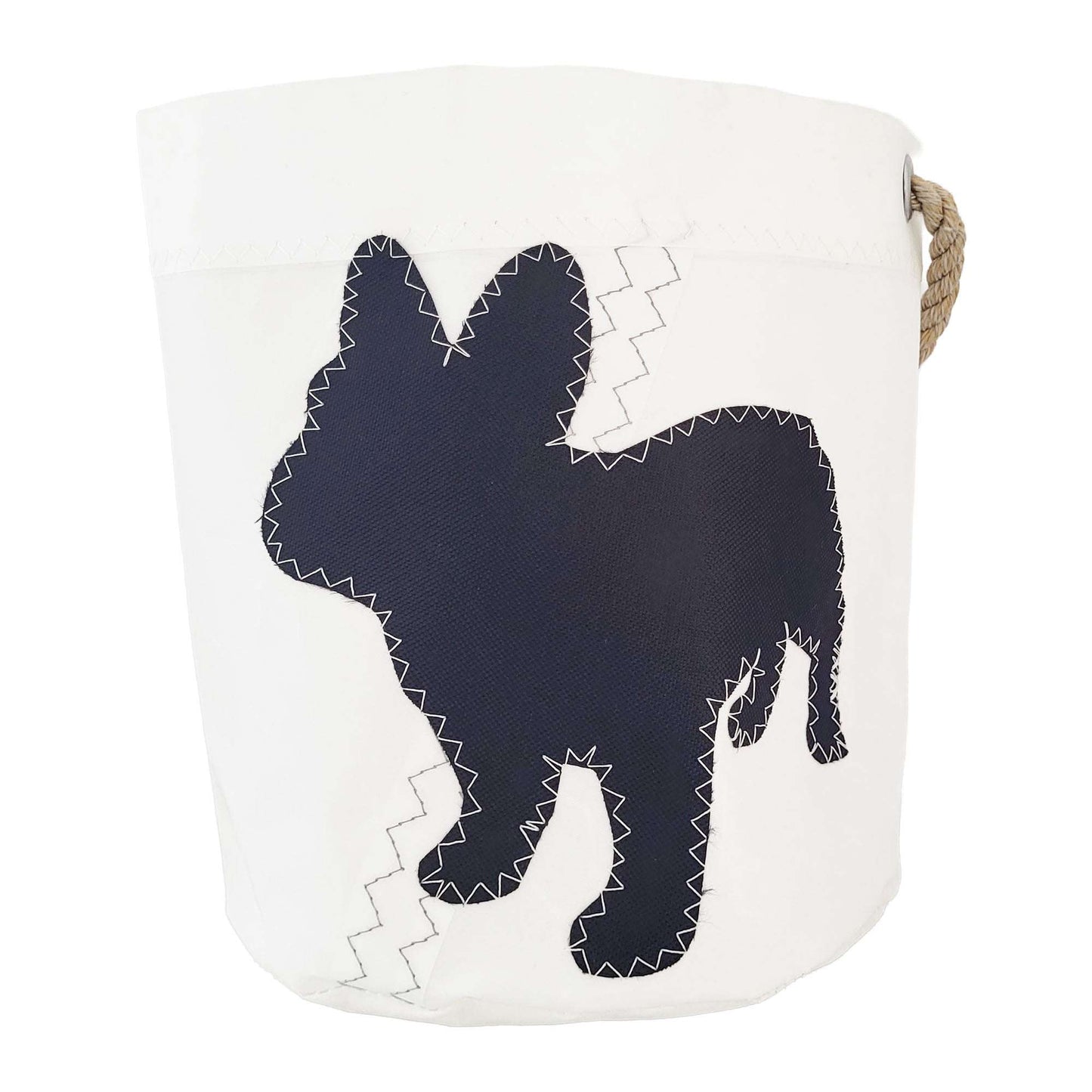 Sailcloth Bucket Bag - Black Frenchie