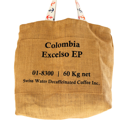 Coffee Bean Sack Tote - Swiss Water/Colombia Excelso