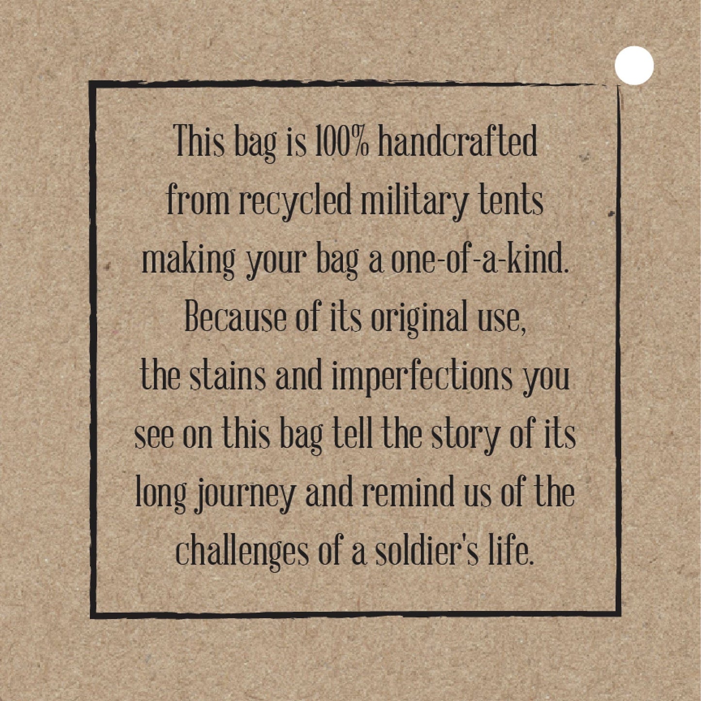 Military Tent Small Crossbody Bag - We Are All Different