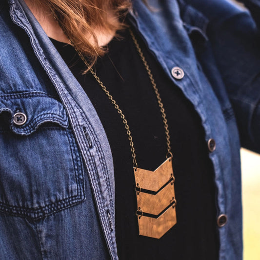 Cymbal Necklace - Chevrons