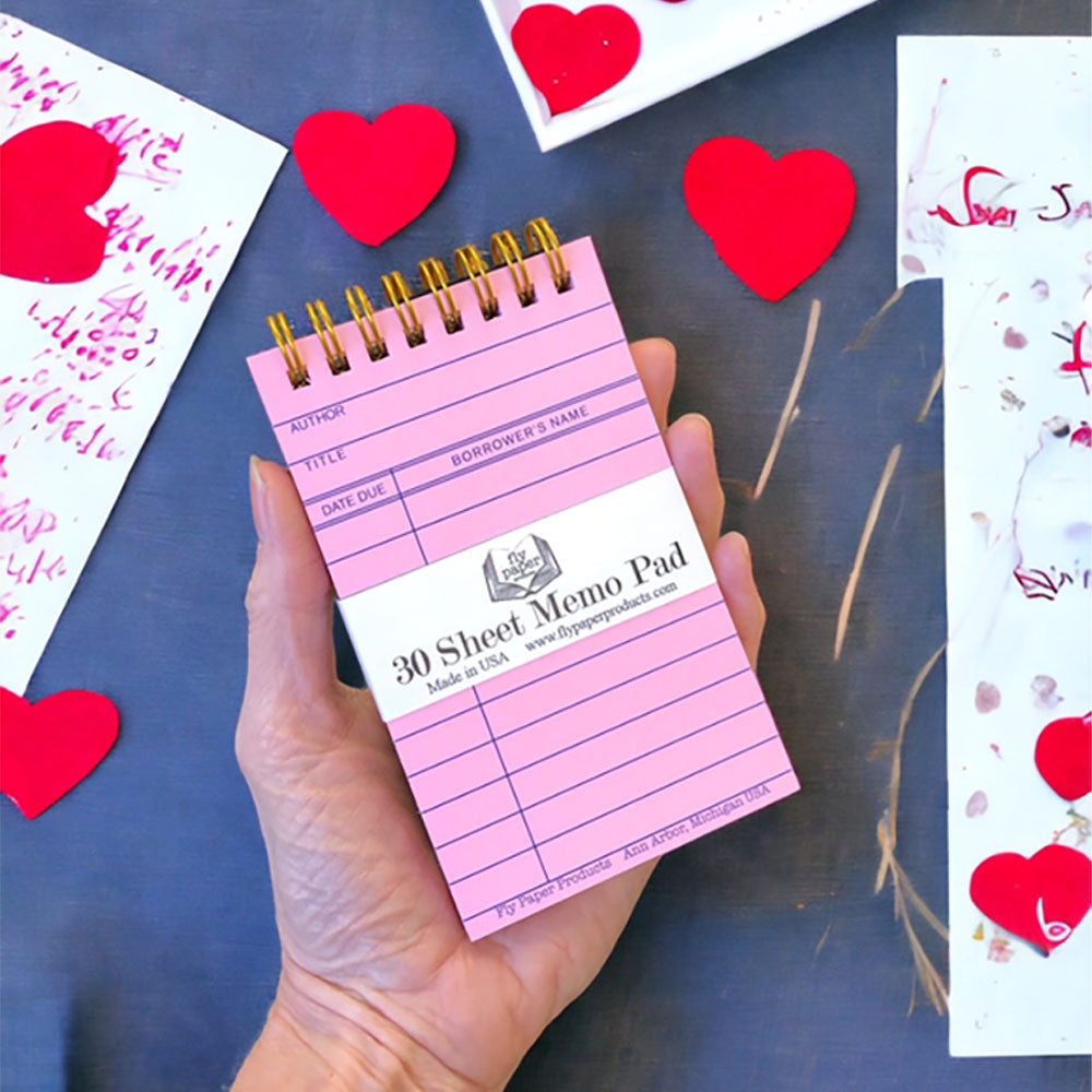 Library Book Card Memo Pad