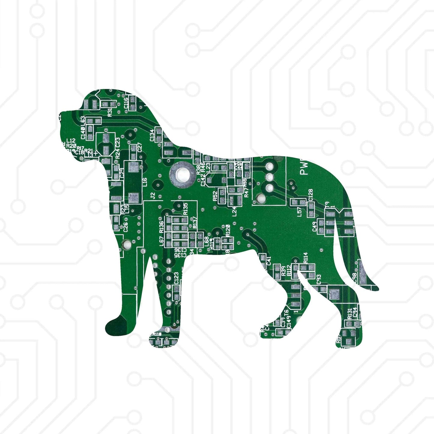 Circuit Board Dog Magnet