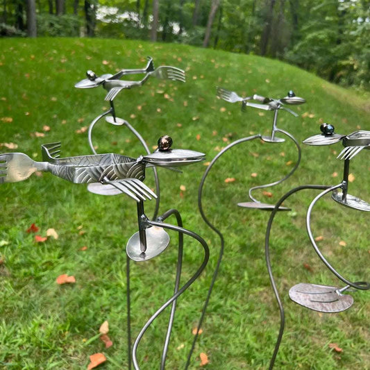 Flatware Garden Sculpture - Tipsy Toad