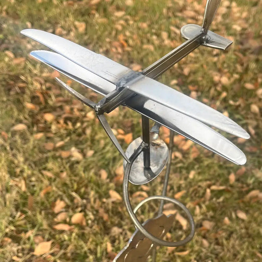 Flatware Garden Sculpture - Da Plane