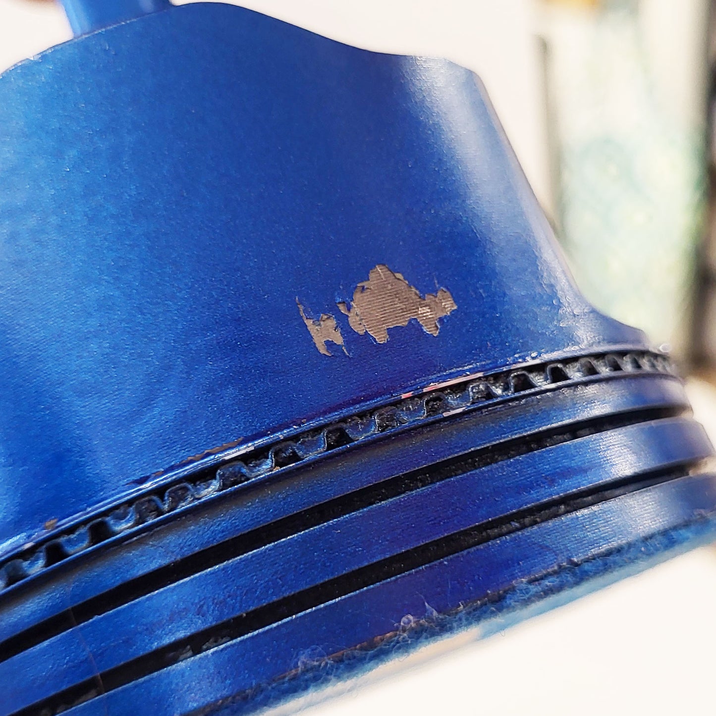 Piston Clock - Metallic Blue Chevy