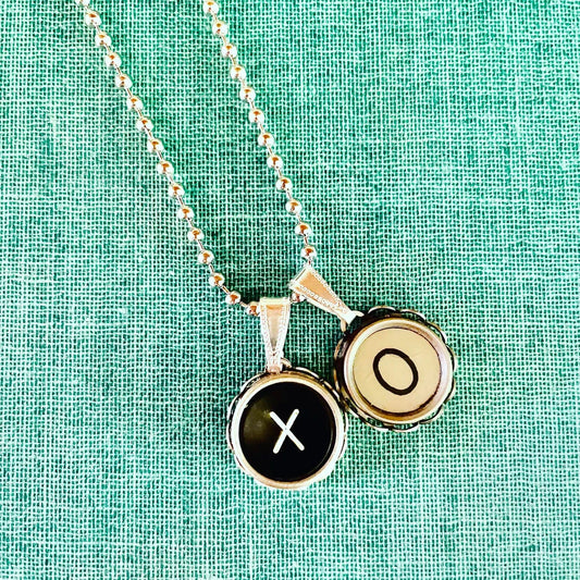 Typewriter Key XO Necklace