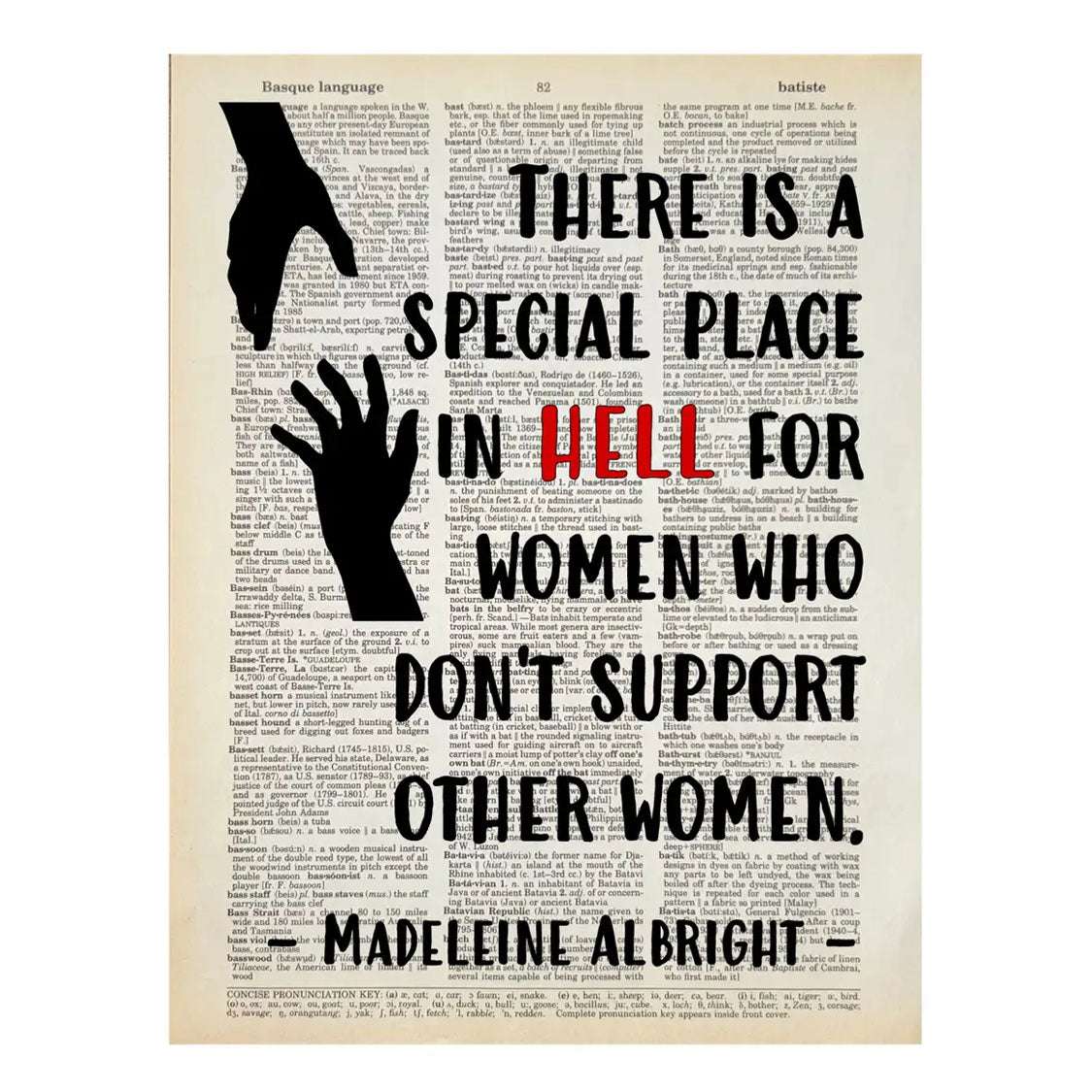 Vintage Book Page Print - There is a Special Place in Hell... (69)