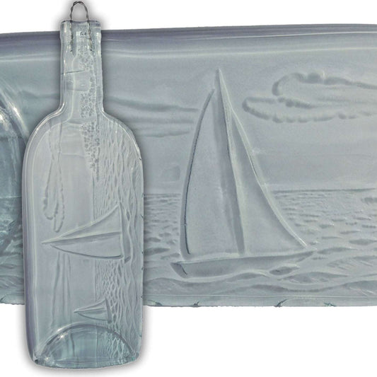 Wine Bottle Cheese Board - Sailboat