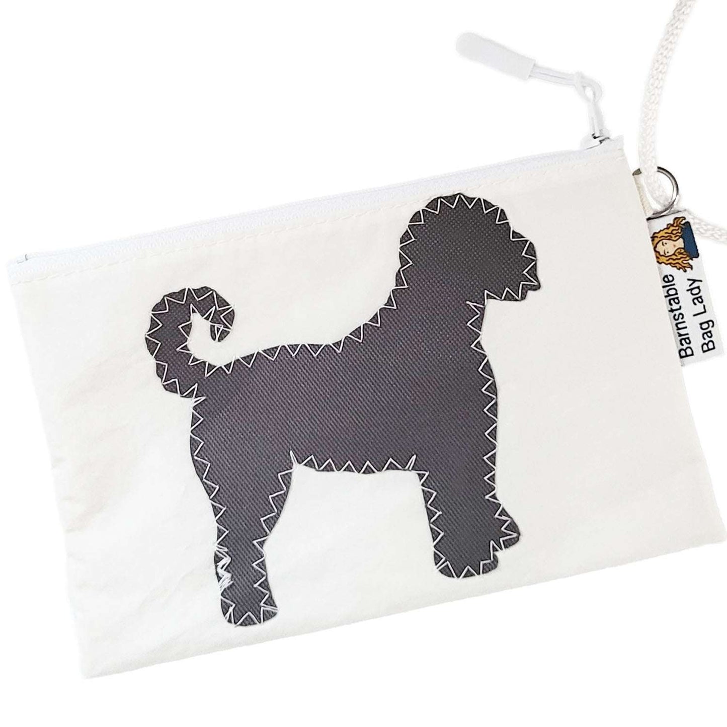 Sailcloth Wristlet - Gray Labradoodle