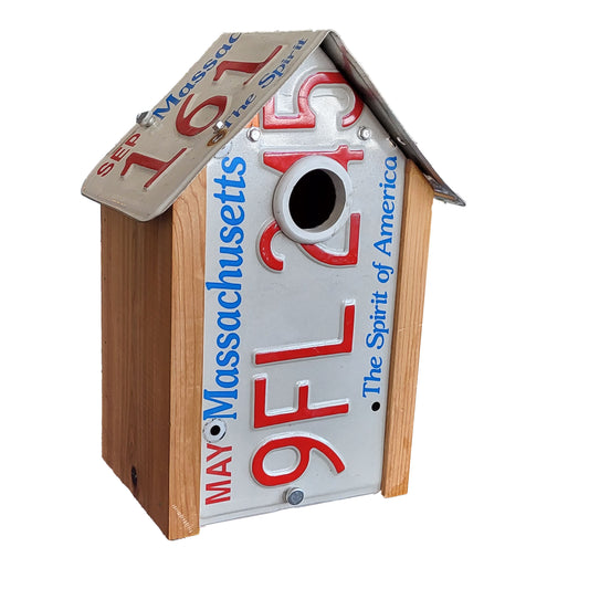 License Plate Cedar Birdhouse