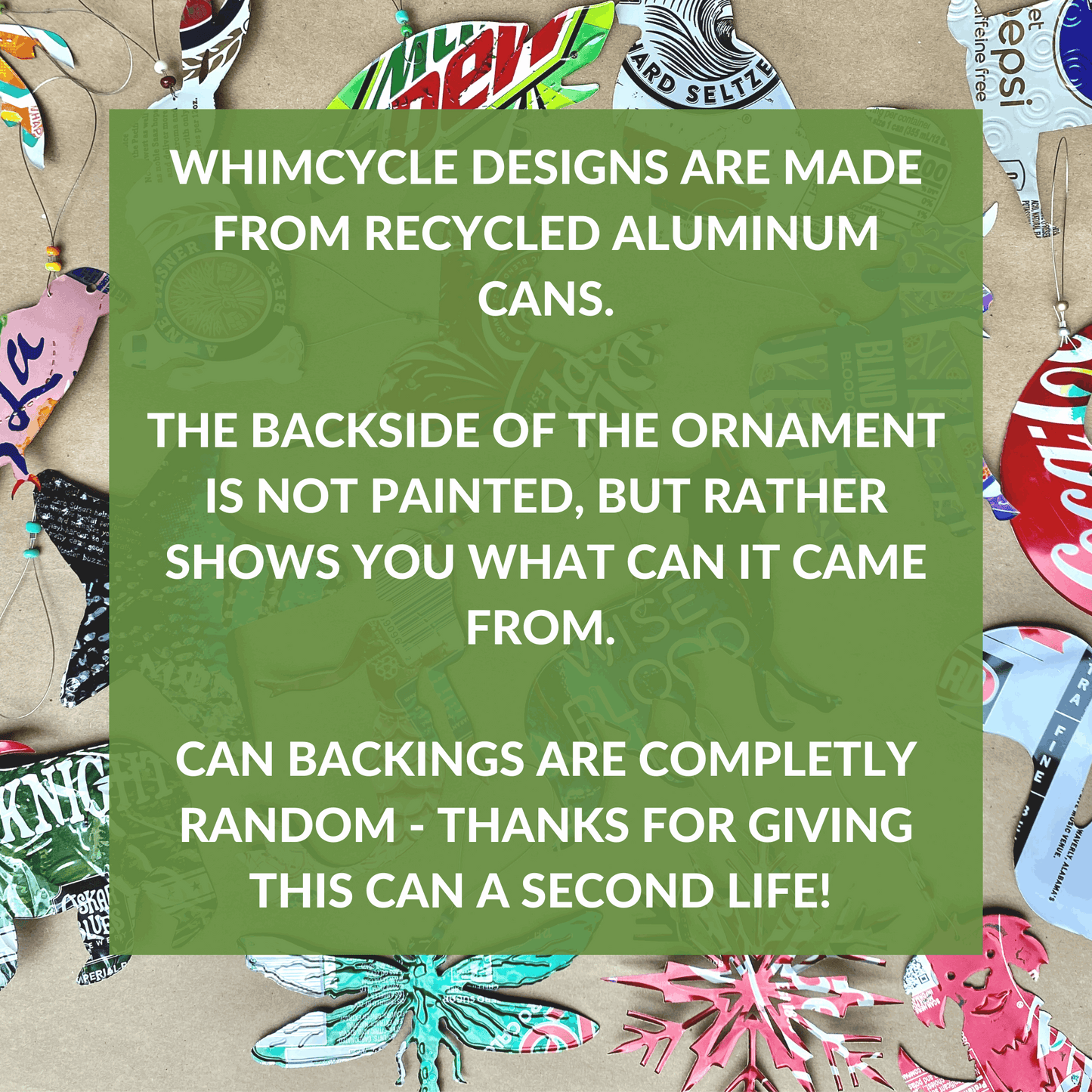Aluminum Can Ornament - Cat