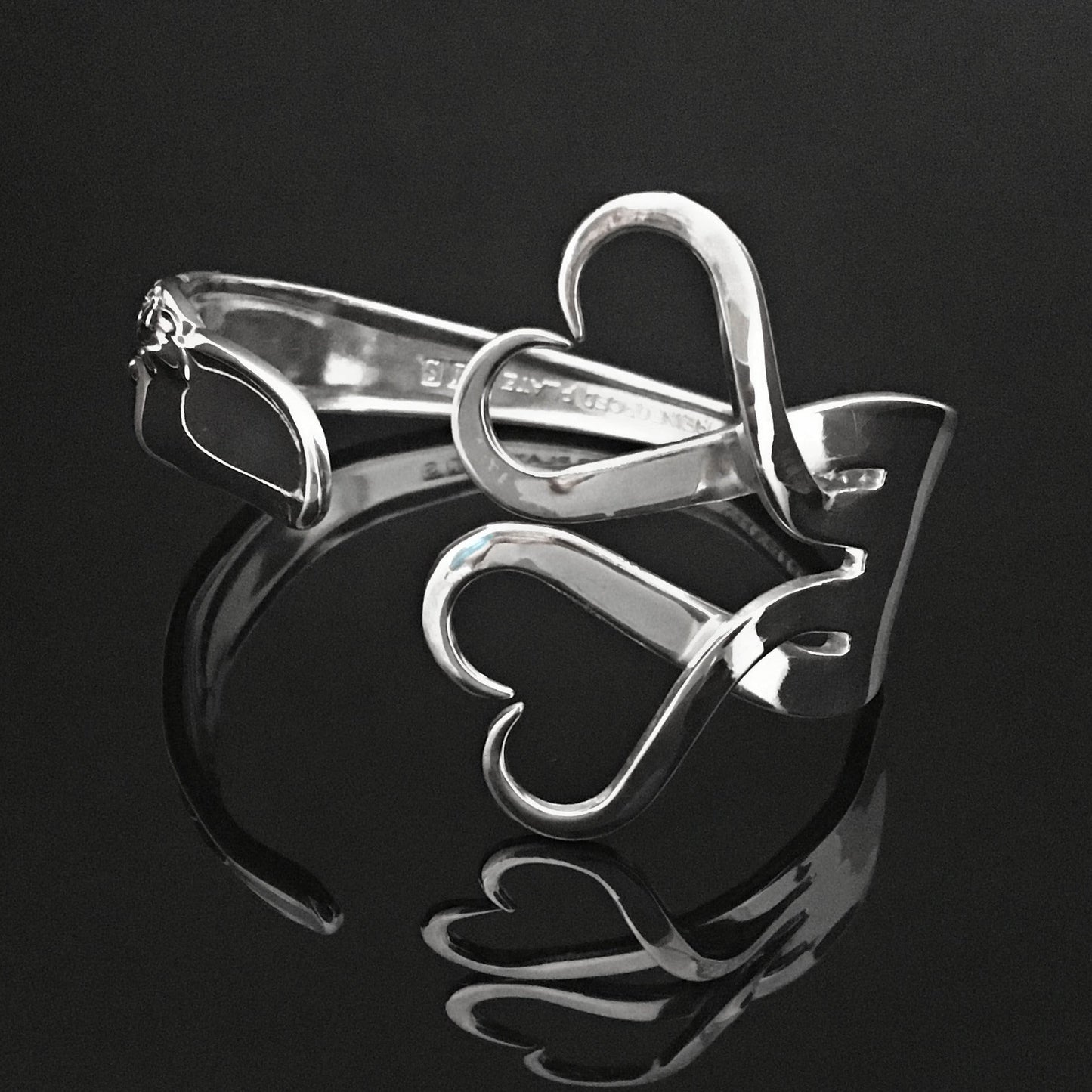 Fork Bracelet - Double Heart