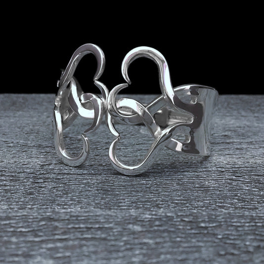 Double Fork Bracelet - Intertwining Hearts 2