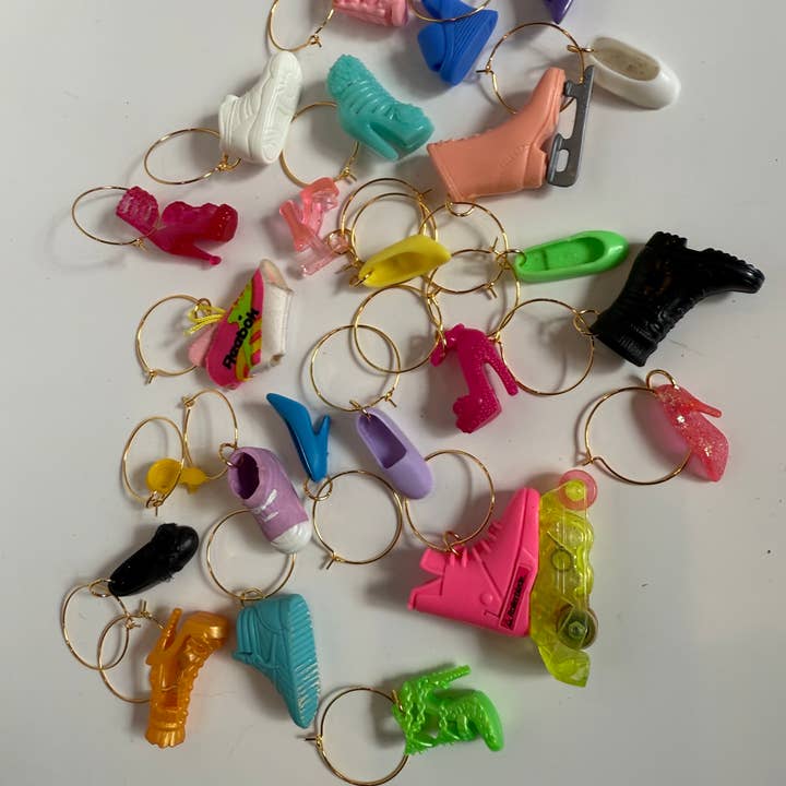 Barbie Doll Shoe Wine Glass Charms