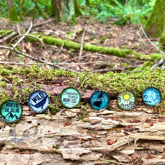 Bottle Cap Magnets - Get Outside