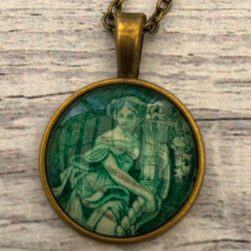 Postage Stamp Necklace - 1958 USA Gardening and Horticulture