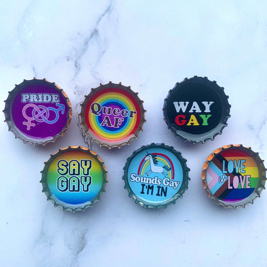 Bottle Cap Magnets - Pride