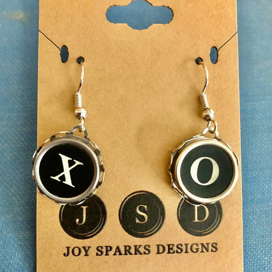 Typewriter Key Dangle Earrings