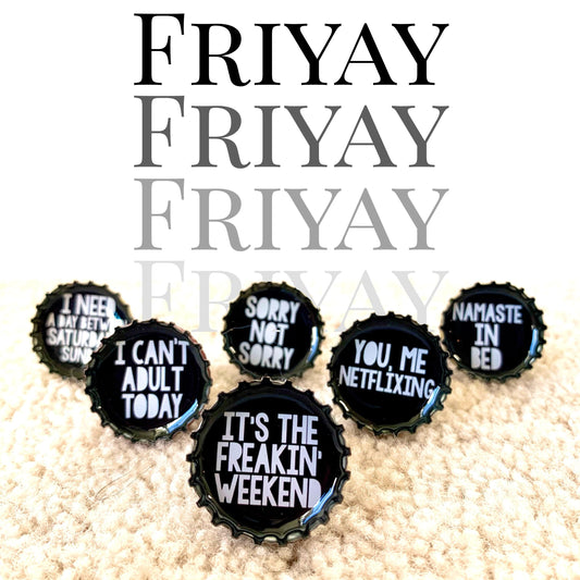 Bottle Cap Magnets - Weekend
