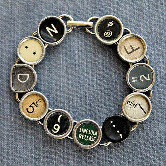 Typewriter Key Bracelet