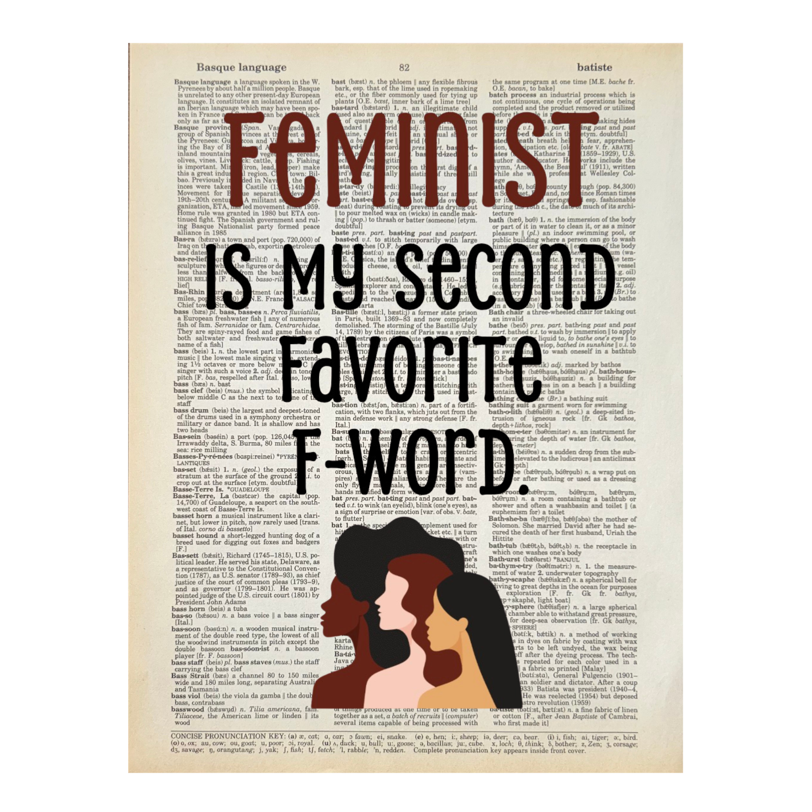 Vintage Book Page Print - My Second Favorite F-Word (075)