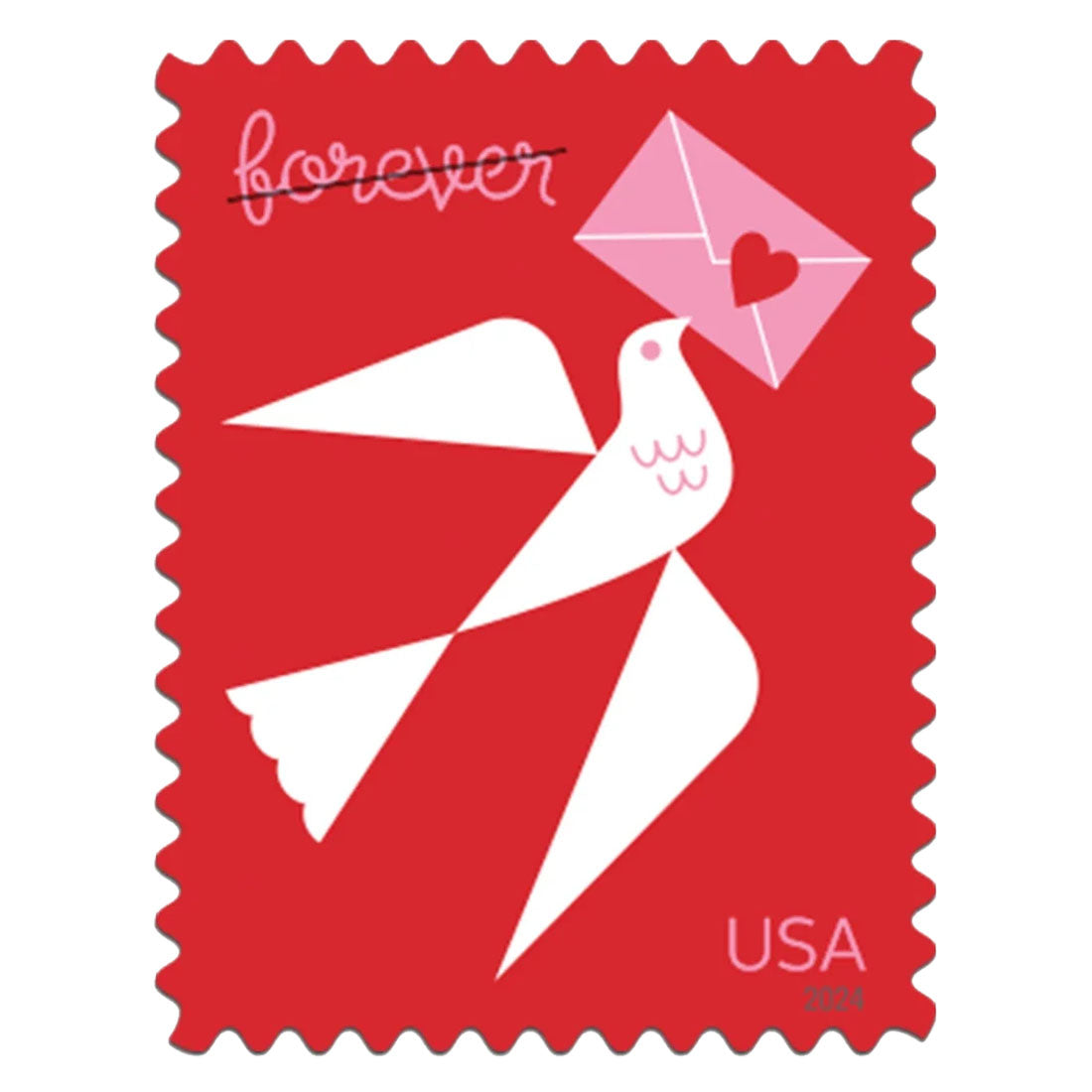 Postage Stamp Earrings -  2024 USA Love