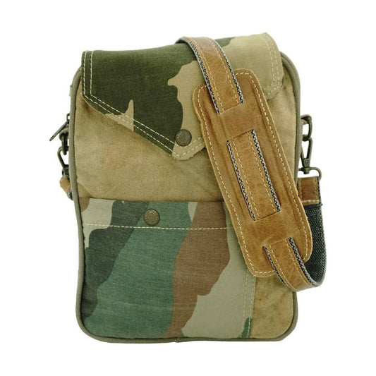 Military Tent Crossbody Bag with Camo