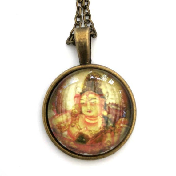 Postage Stamp Necklace - 2001 Japan Tō-Ji Temple