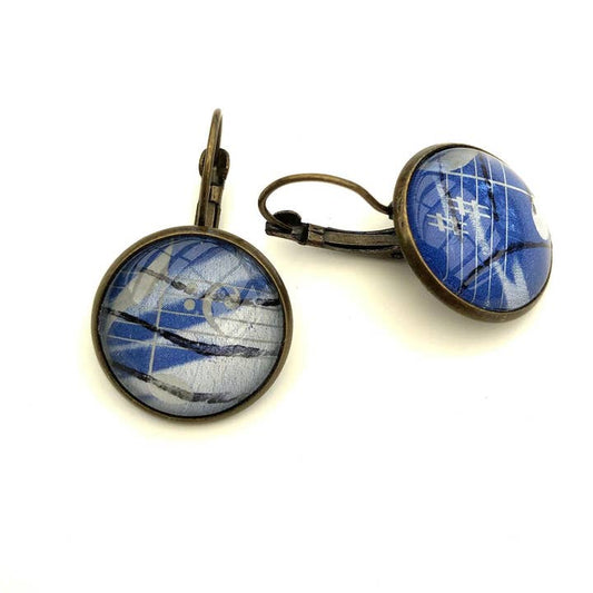 Postage Stamp Earrings -  2003 German Music Notes