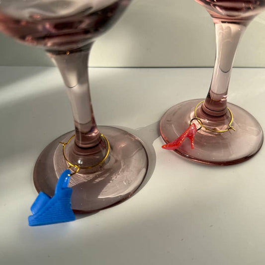 Barbie Doll Shoe Wine Glass Charms