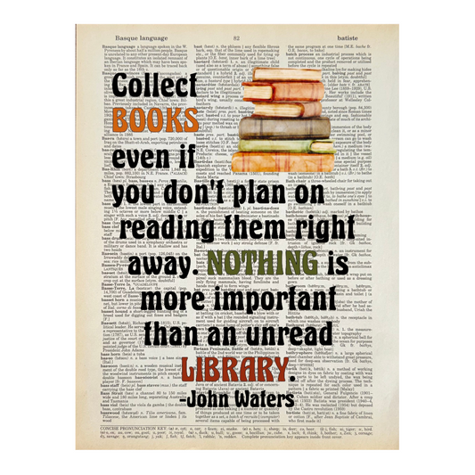 Vintage Book Page Print - Collect Books (074)