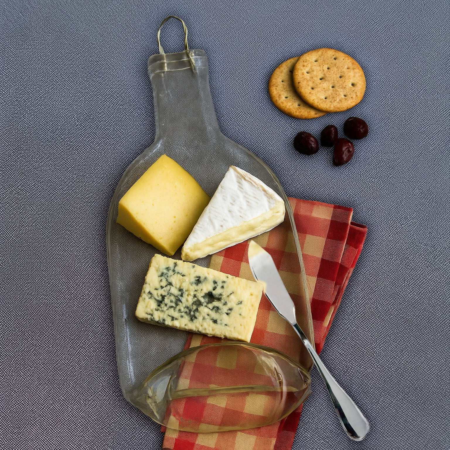 Wine Bottle Cheese Board - Dragonfly