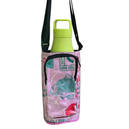 Bulk Bag Water Bottle Crossbody Pink Fish