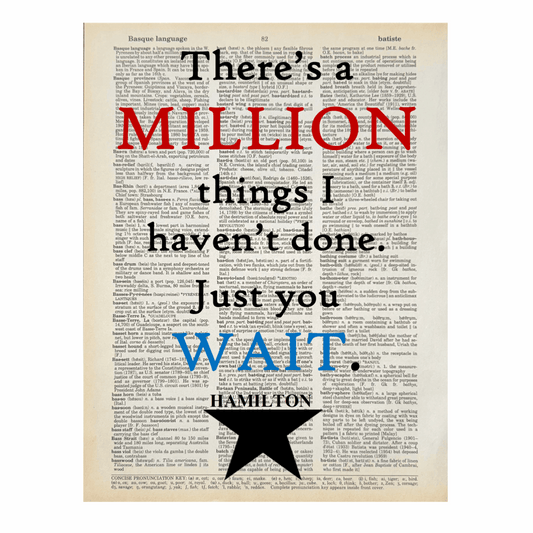 Vintage Book Page Print - There’s a Million Things