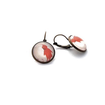 Postage Stamp Earrings -  2017 USA The Snowy Day (Footprints)