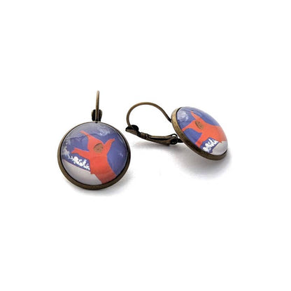 Postage Stamp Earrings -  2017 USA The Snowy Day (Sliding)