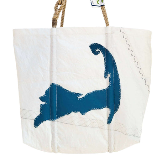 Sailcloth Medium Tote Bag - Teal Cape