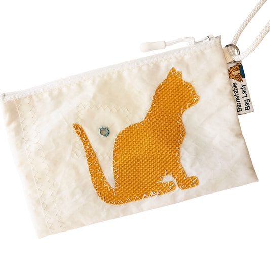 Sailcloth Wristlet - Yellow Cat