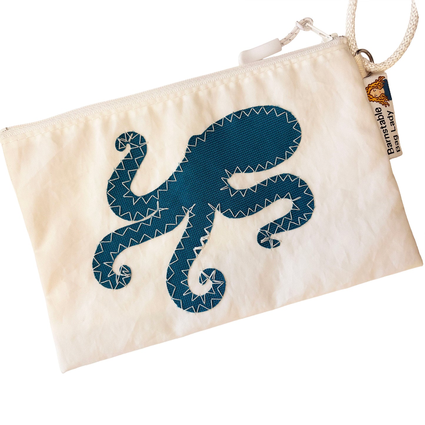 Sailcloth Wristlet - Teal Octopus