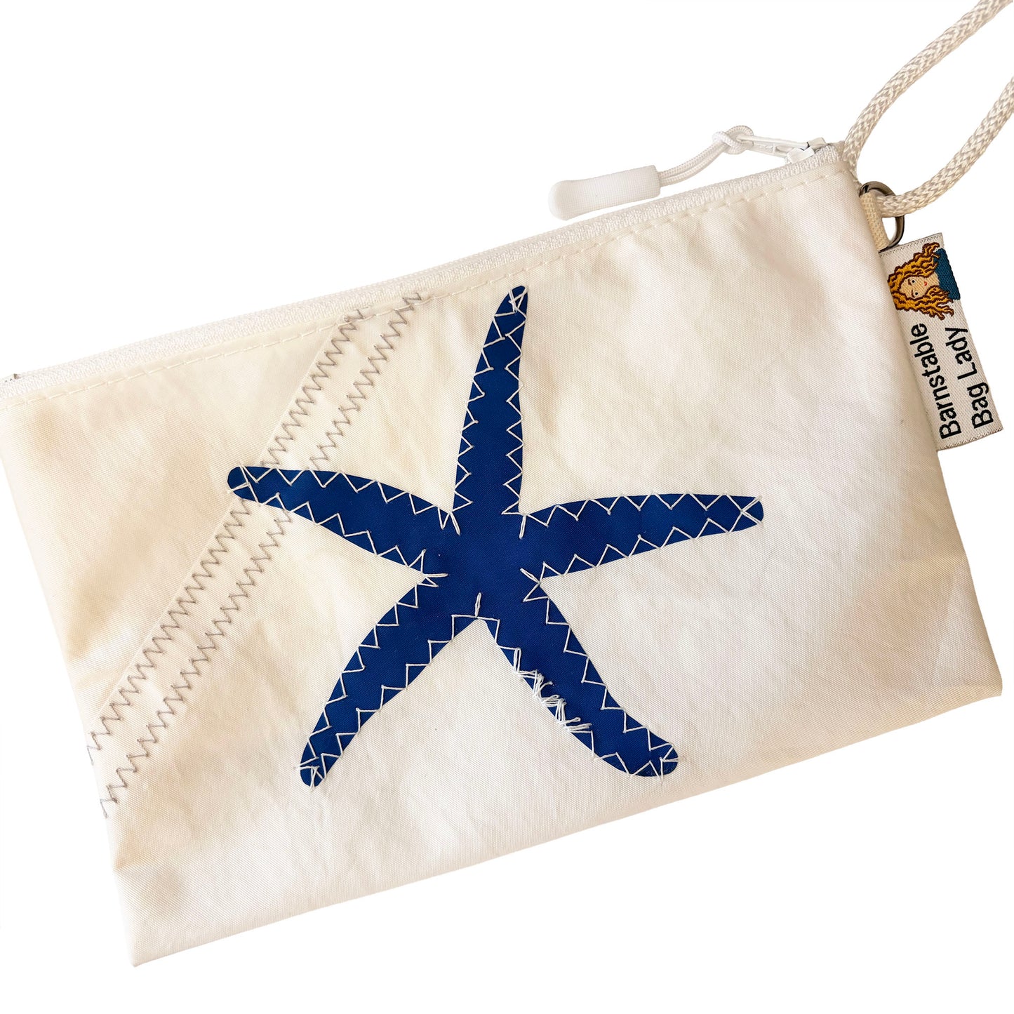 Sailcloth Wristlet - Blue Sea Star