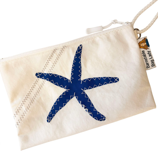 Sailcloth Wristlet - Blue Sea Star