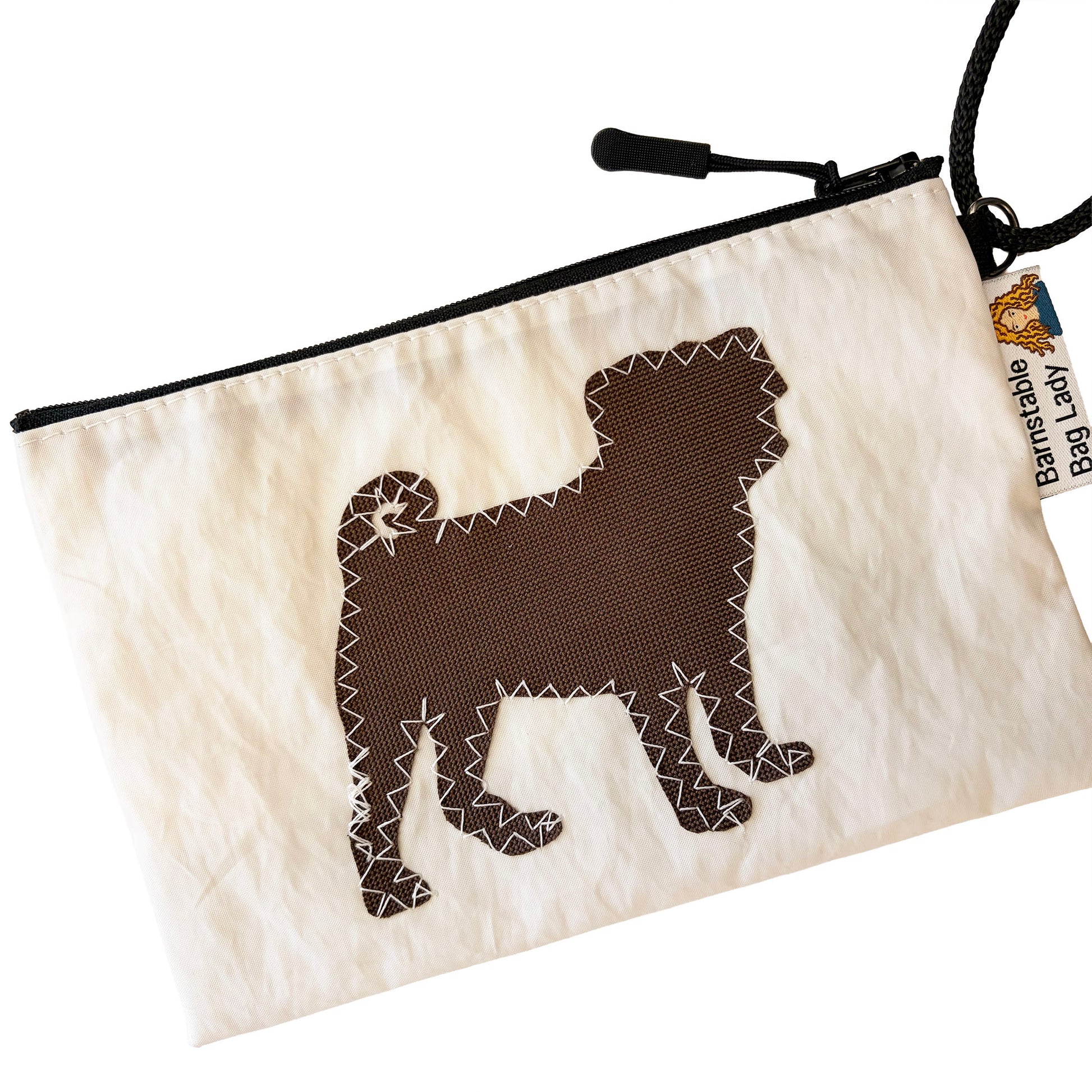 Sailcloth Wristlet - Brown Pug