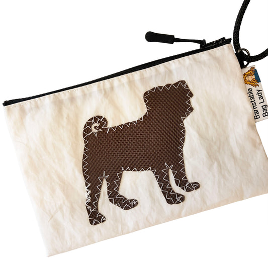 Sailcloth Wristlet - Brown Pug