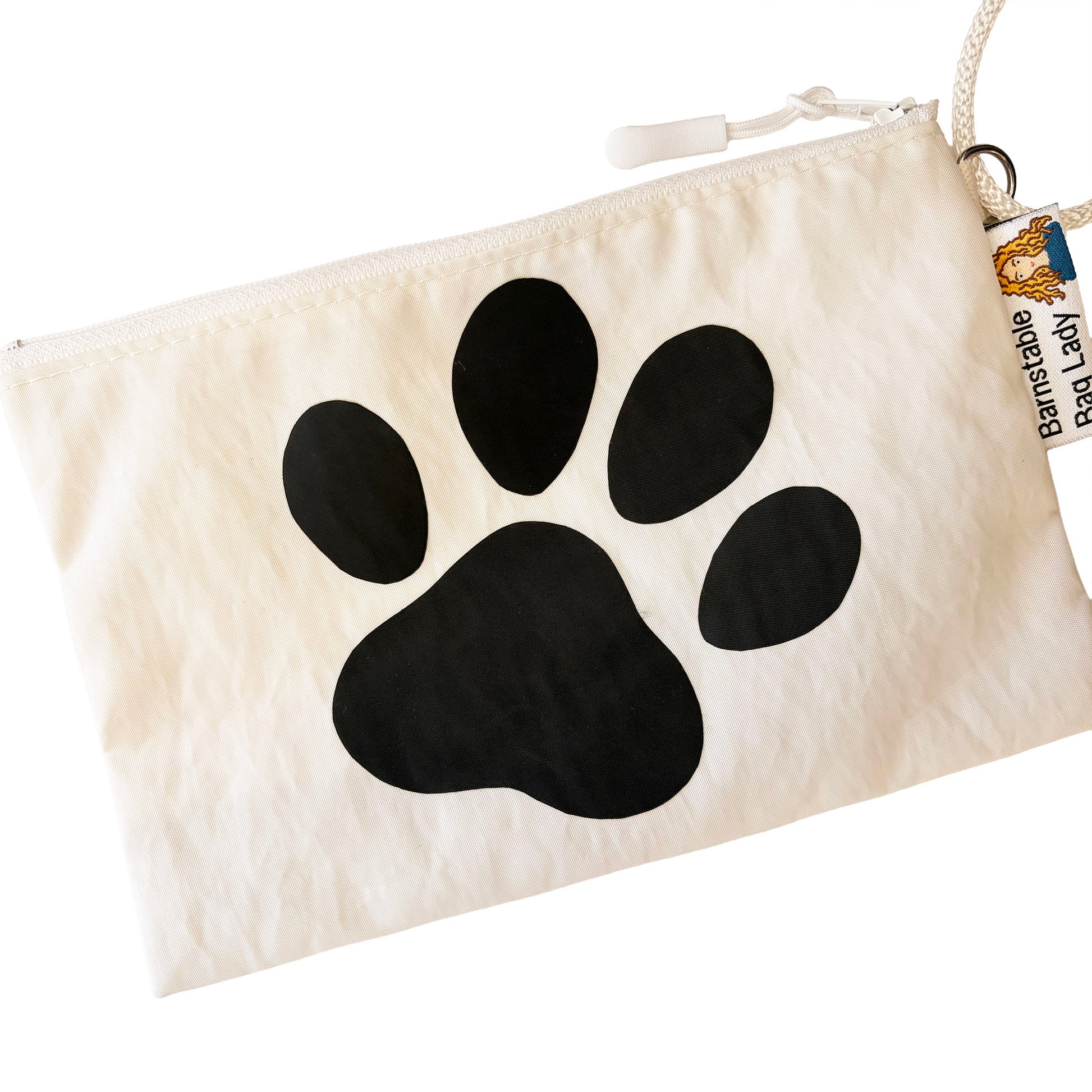 Sailcloth Wristlet - Black Paw Print 2