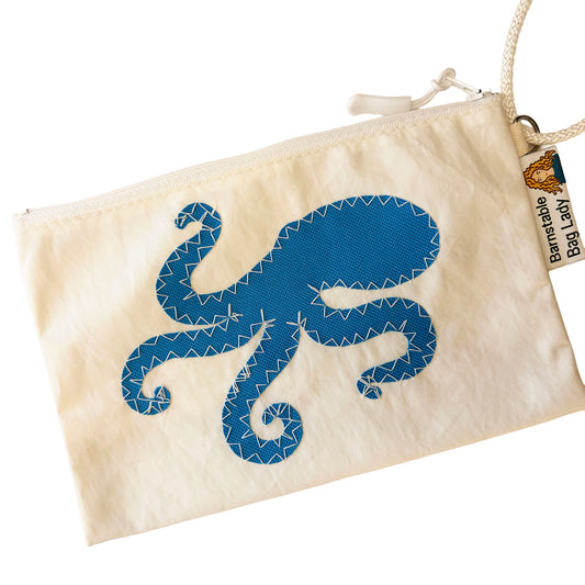 Sailcloth Wristlet - Turquoise Octopus