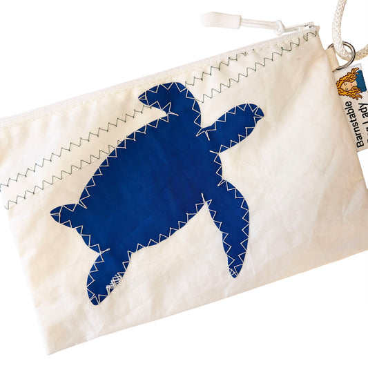 Sailcloth Wristlet - Blue Turtle