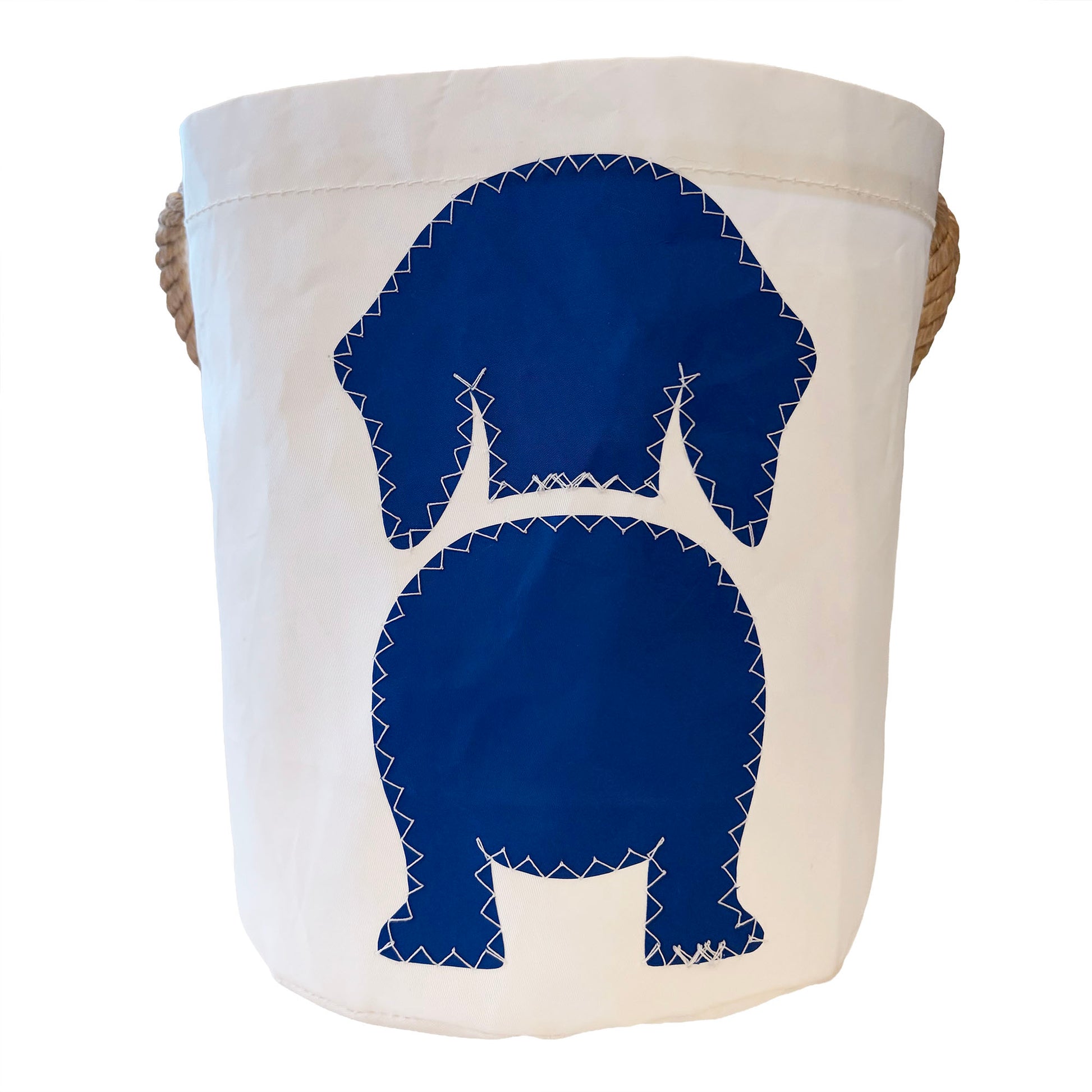 Sailcloth Bucket Bag - Blue Doxie Butt